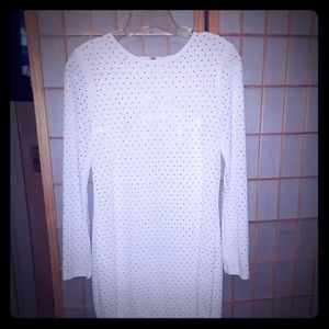 Size M/L white sequin dress